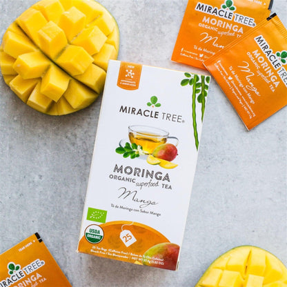 Organic Moringa Tea - Mango - Caffeine-Free Herbal Tea - Trending Wellness Store