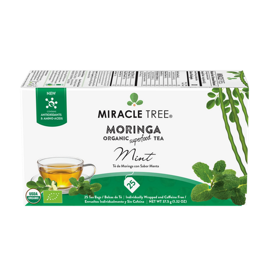 Organic Moringa Tea - Mint - Caffeine-Free Herbal Tea - Trending Wellness Store