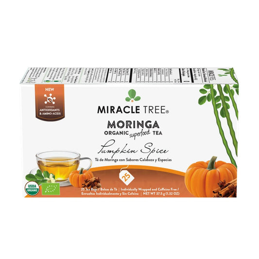 Organic Moringa Tea - Pumpkin Spice - Caffeine-Free Herbal Tea - Trending Wellness Store