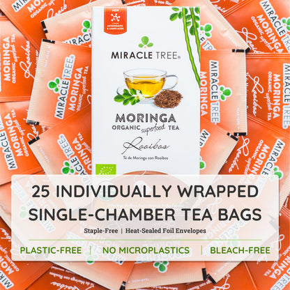 Organic Moringa Tea - Rooibos - Caffeine-Free Herbal Tea - Trending Wellness Store