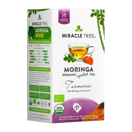 Organic Moringa Tea - Turmeric - Caffeine-Free Herbal Tea - Trending Wellness Store