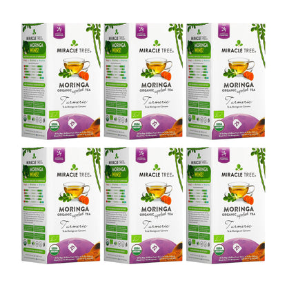 Organic Moringa Tea - Turmeric - Caffeine-Free Herbal Tea - Trending Wellness Store