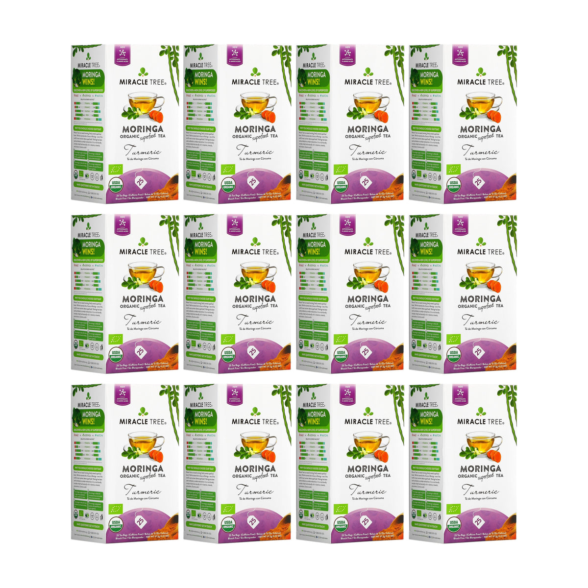 Organic Moringa Tea - Turmeric - Caffeine-Free Herbal Tea - Trending Wellness Store