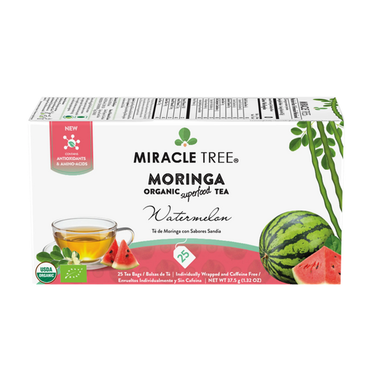 Organic Moringa Tea - Watermelon - Caffeine-Free Herbal Tea - Trending Wellness Store