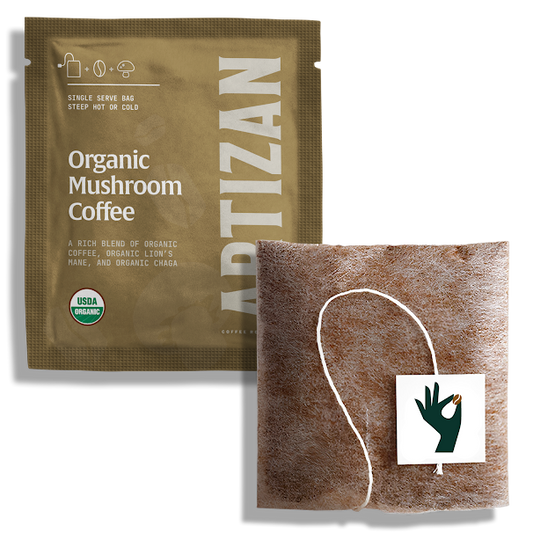 Organic Mushroom Coffee Singles Vitality with Lion’s Mane & Chaga - Trending Wellness Store