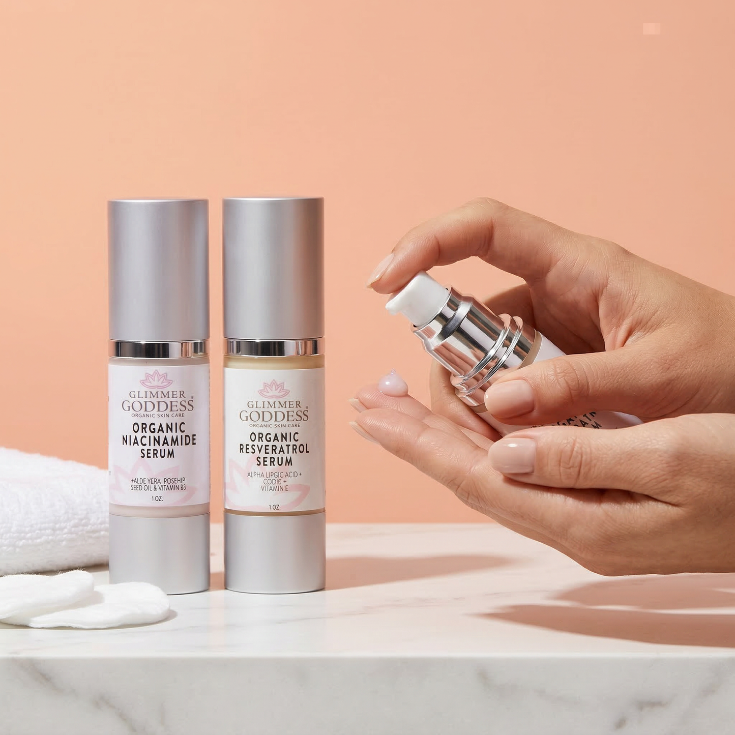 Organic Niacinamide + Resveratrol Serum Duo – Pore Refining & Brightening - Trending Wellness Store