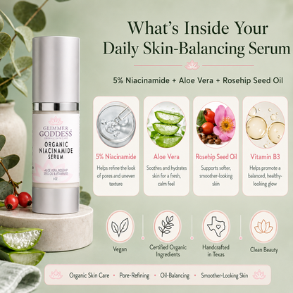 Organic Niacinamide Serum 5% – Pore Minimizer & Anti-Aging Treatment - Trending Wellness Store