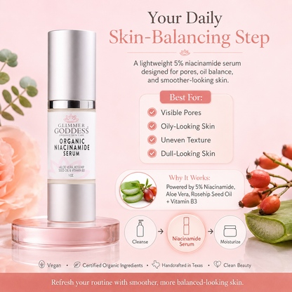 Organic Niacinamide Serum 5% – Pore Minimizer & Anti-Aging Treatment - Trending Wellness Store