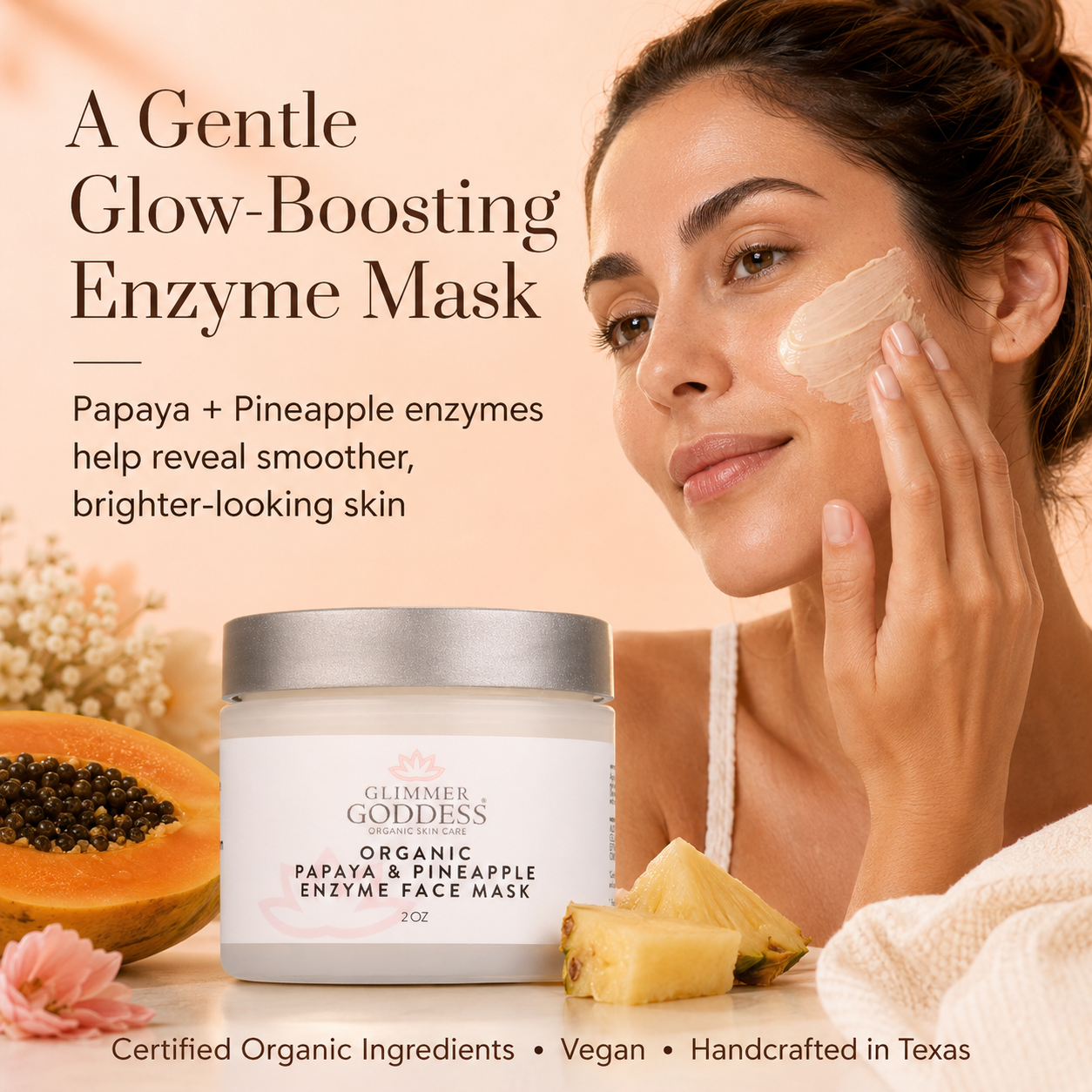 Organic Papaya Pineapple Enzyme Face Mask – Gentle Exfoliating Treatment - Trending Wellness Store
