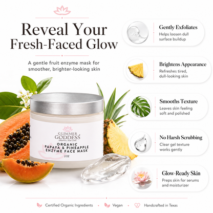 Organic Papaya Pineapple Enzyme Face Mask – Gentle Exfoliating Treatment - Trending Wellness Store