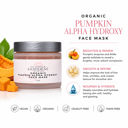 Organic Pumpkin AHA Face Mask – Exfoliating Treatment for Wrinkles & Glow - Trending Wellness Store