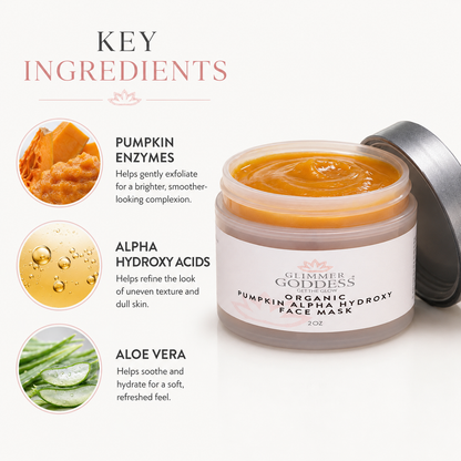 Organic Pumpkin AHA Face Mask – Exfoliating Treatment for Wrinkles & Glow - Trending Wellness Store
