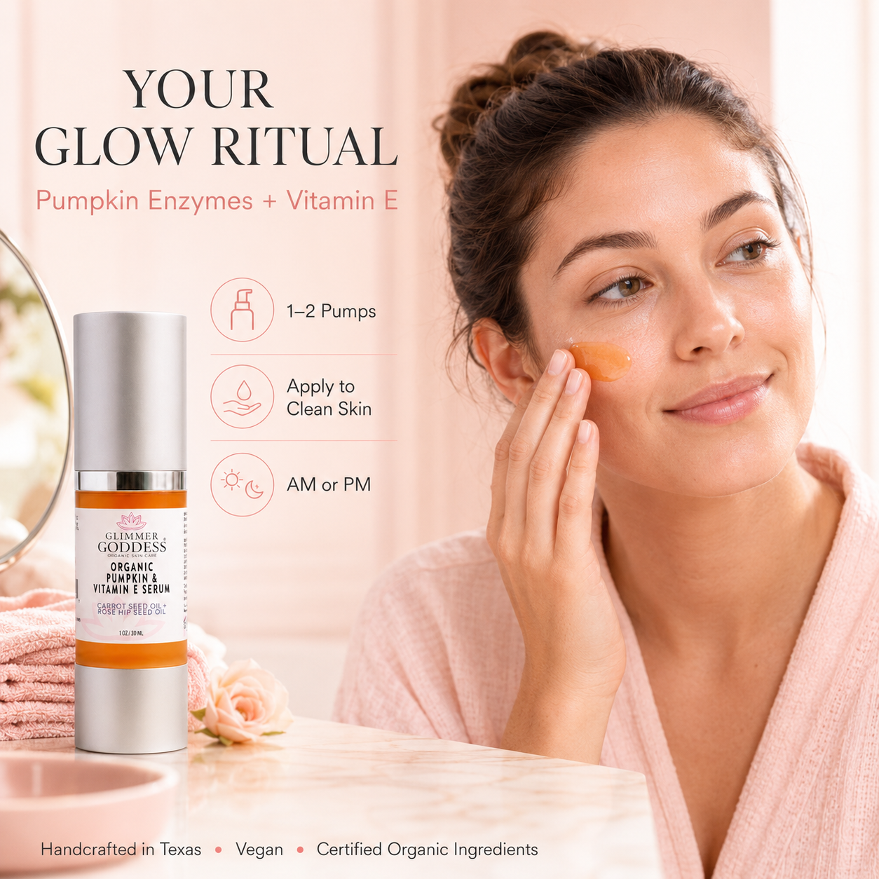 Organic Pumpkin Enzyme Serum – Exfoliating Glow Treatment - Trending Wellness Store