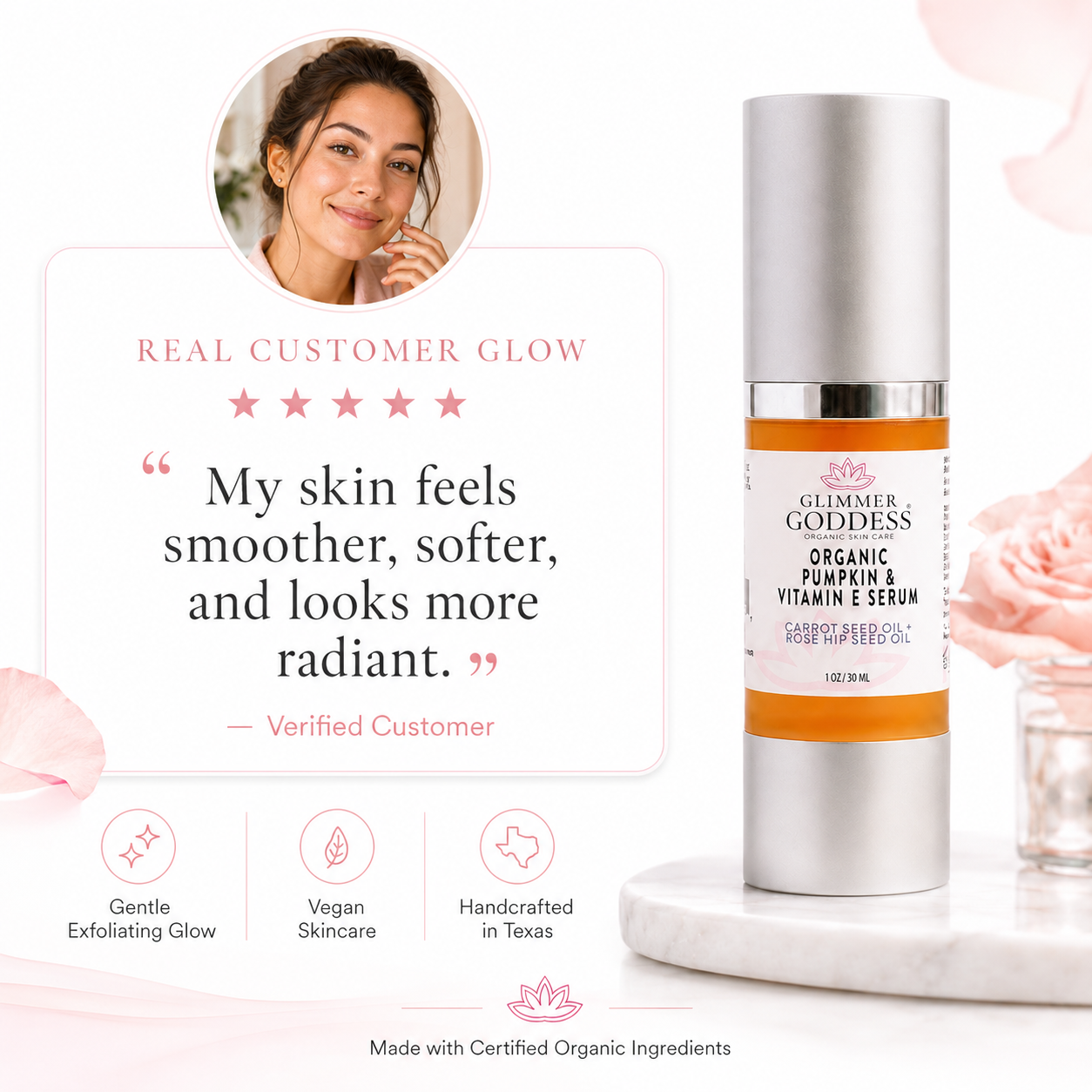 Organic Pumpkin Enzyme Serum – Exfoliating Glow Treatment - Trending Wellness Store