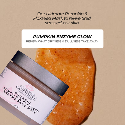 Organic Pumpkin Flaxseed Enzyme Face Mask – Brightening & Tightening Mask for Glowing Skin - Trending Wellness Store