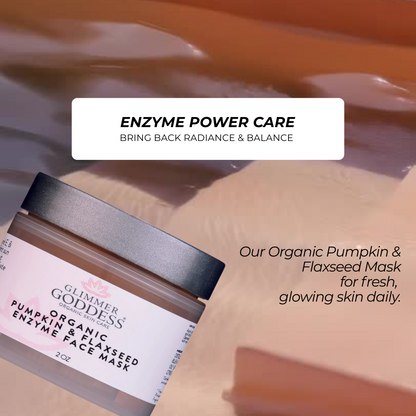 Organic Pumpkin Flaxseed Enzyme Face Mask – Brightening & Tightening Mask for Glowing Skin - Trending Wellness Store