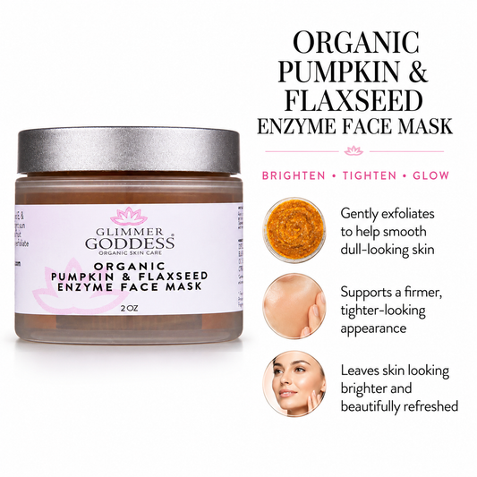 Organic Pumpkin Flaxseed Enzyme Face Mask – Brightening & Tightening Mask for Glowing Skin - Trending Wellness Store