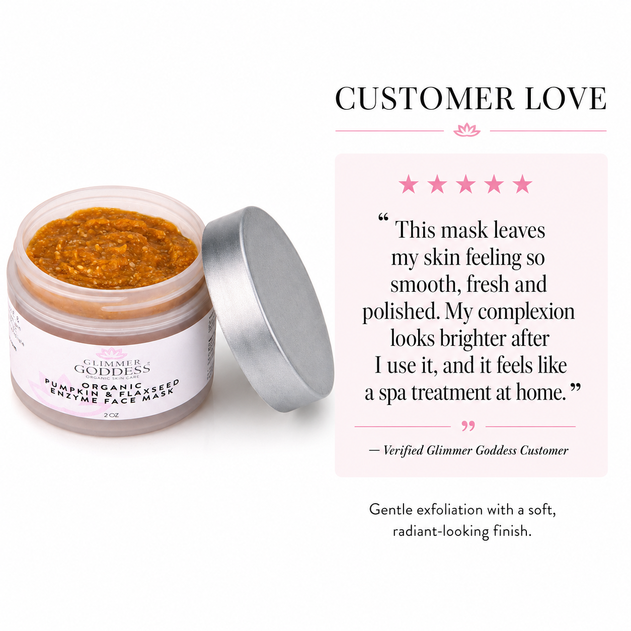 Organic Pumpkin Flaxseed Enzyme Face Mask – Brightening & Tightening Mask for Glowing Skin - Trending Wellness Store