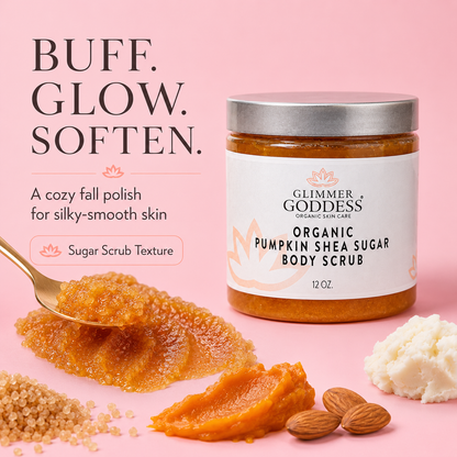 Organic Pumpkin Shea Sugar Body Scrub – Fall Scented Exfoliator - Trending Wellness Store