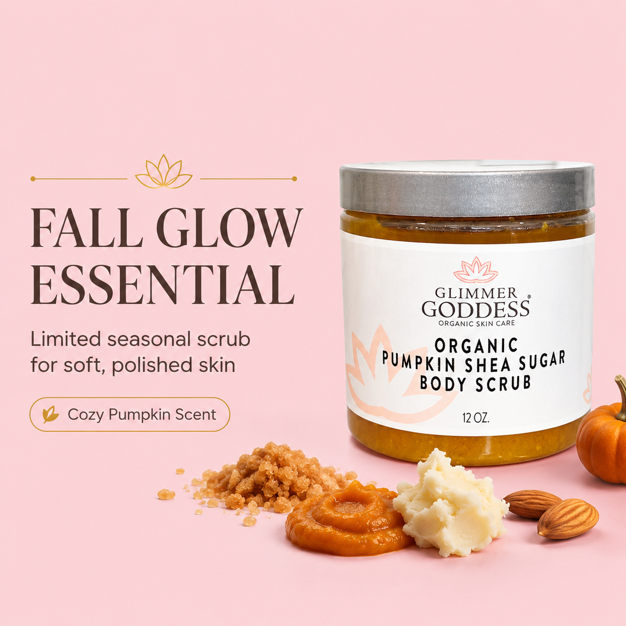 Organic Pumpkin Shea Sugar Body Scrub – Fall Scented Exfoliator - Trending Wellness Store
