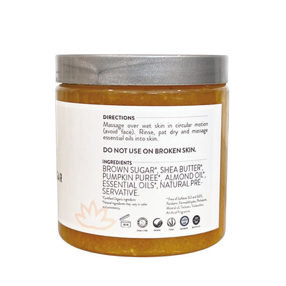 Organic Pumpkin Shea Sugar Body Scrub – Fall Scented Exfoliator - Trending Wellness Store