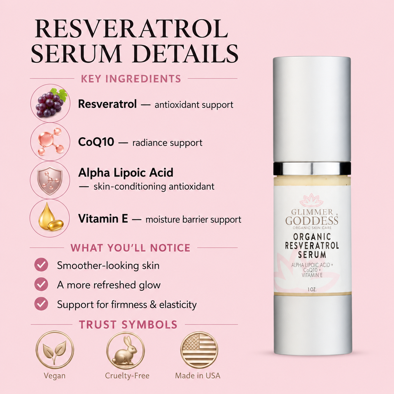 Organic Resveratrol Serum – Instant Firming - Trending Wellness Store