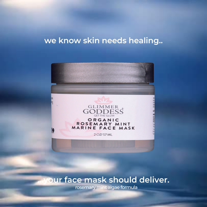 Organic Rosemary Mint Algae Face Mask for Acne & Rosacea - Trending Wellness Store