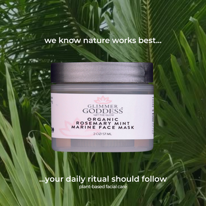 Organic Rosemary Mint Algae Face Mask for Acne & Rosacea - Trending Wellness Store