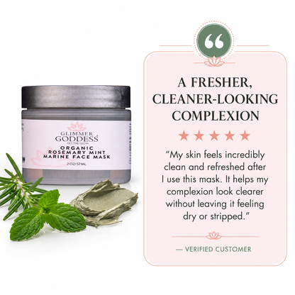Organic Rosemary Mint Algae Face Mask for Acne & Rosacea - Trending Wellness Store