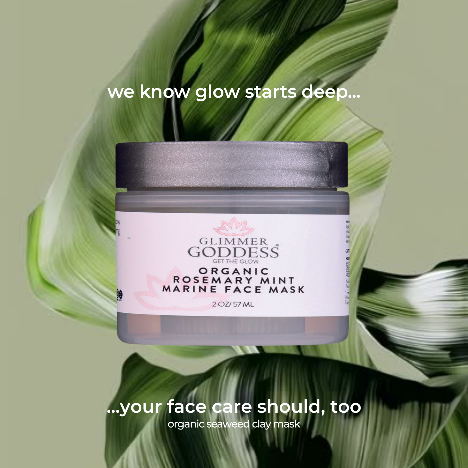 Organic Rosemary Mint Algae Face Mask for Acne & Rosacea - Trending Wellness Store