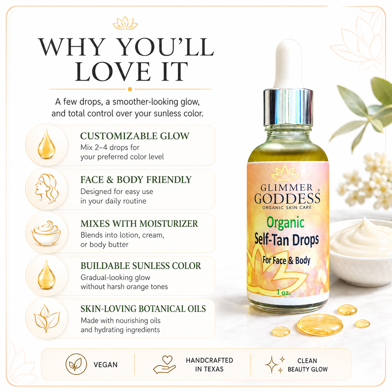 Organic Self Tan Drops – Fast Glow - Trending Wellness Store