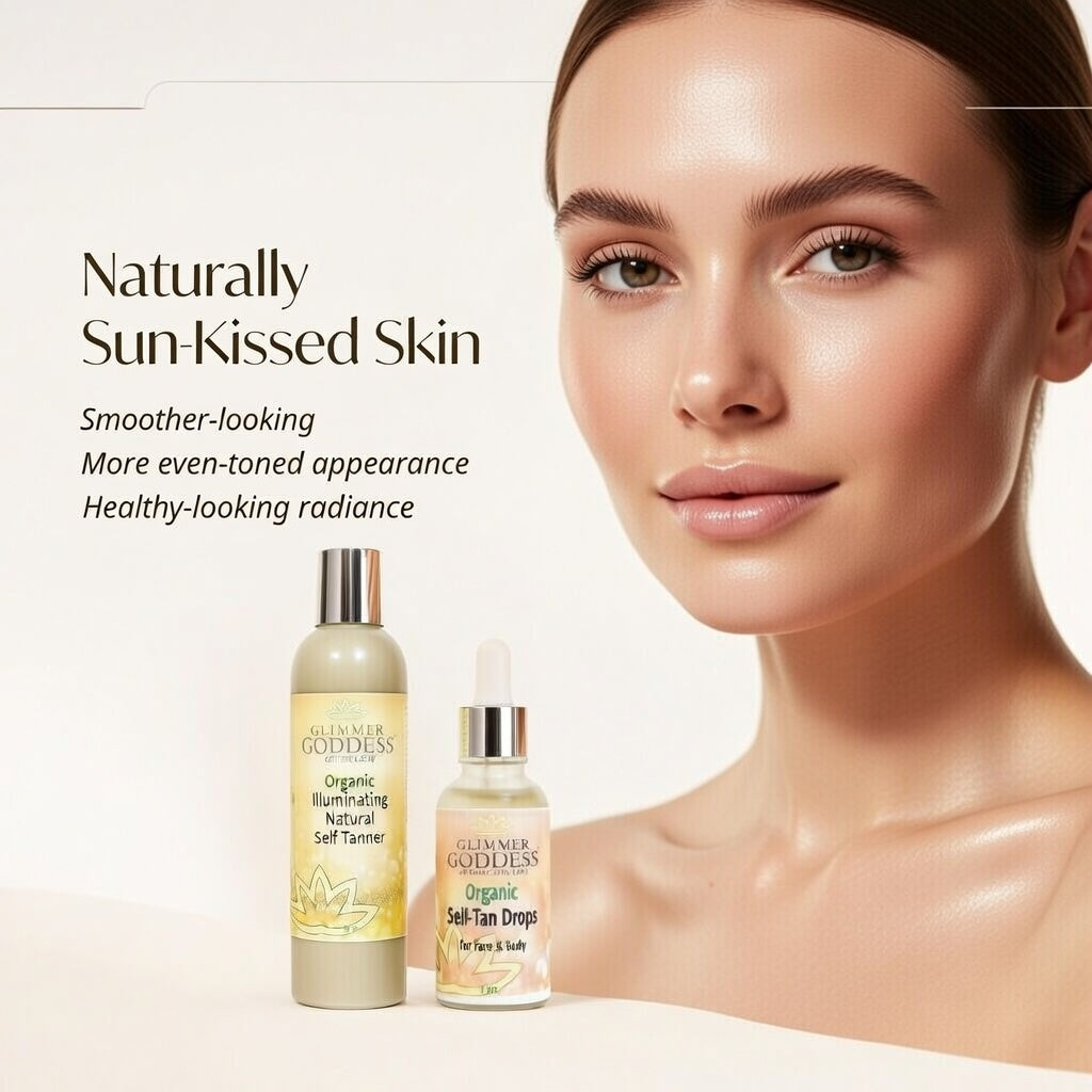 Organic Self Tanner & Self Tan Drops Bundle – Natural Sunless Tanning Kit - Trending Wellness Store