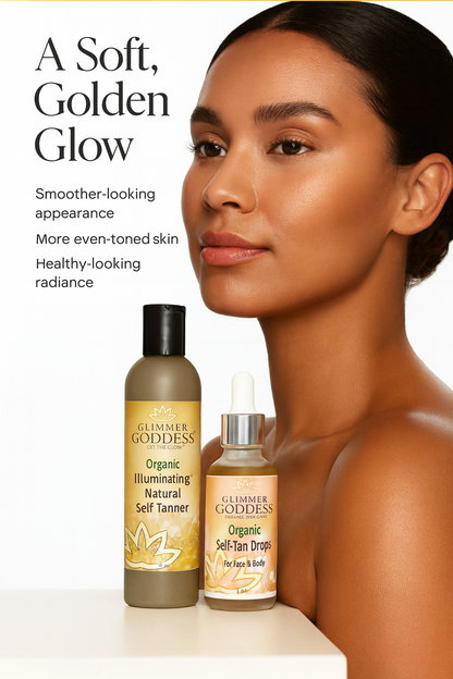Organic Self Tanner & Self Tan Drops Bundle – Natural Sunless Tanning Kit - Trending Wellness Store