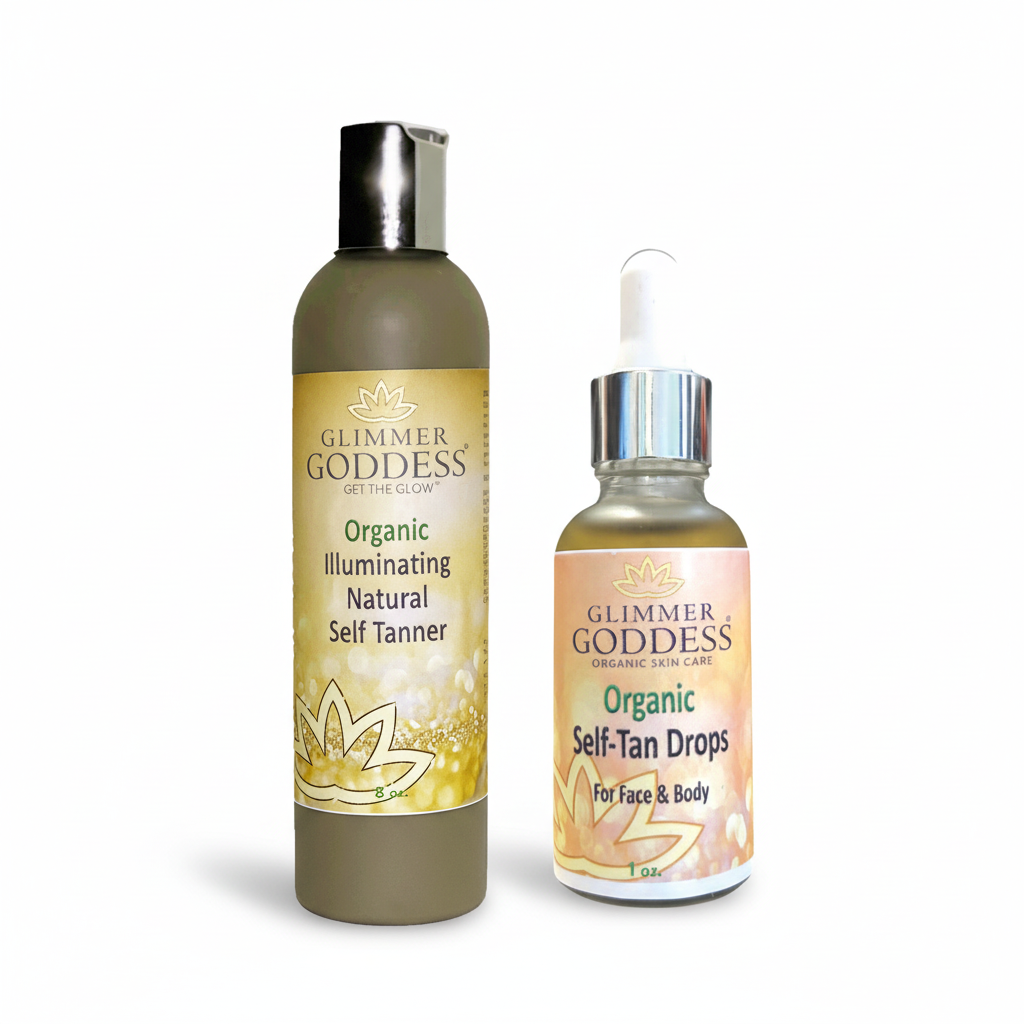 Organic Self Tanner & Self Tan Drops Bundle – Natural Sunless Tanning Kit - Trending Wellness Store