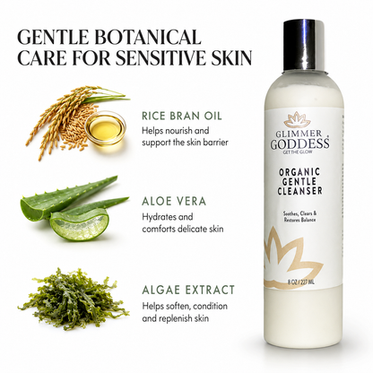 Organic Sensitive Skin Cleanser – Gentle AHA Face Wash - Trending Wellness Store