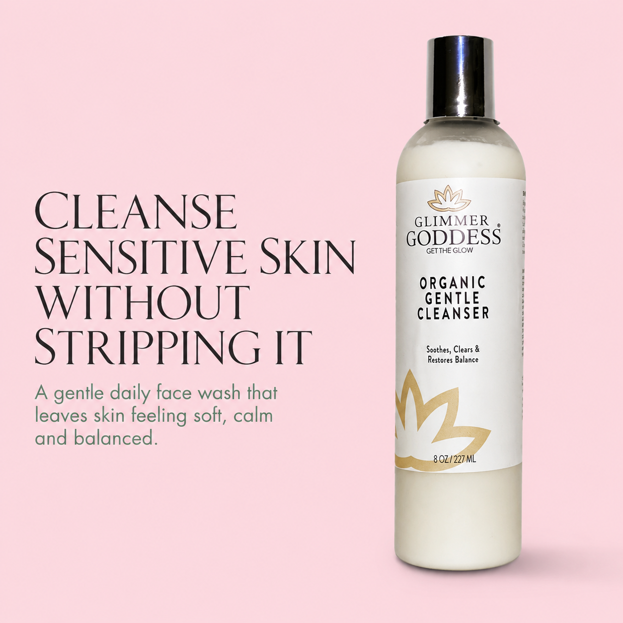 Organic Sensitive Skin Cleanser – Gentle AHA Face Wash - Trending Wellness Store