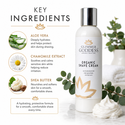 Organic Shave Cream for Sensitive Skin – Hydrating Formula - Trending Wellness Store