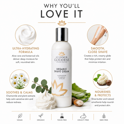 Organic Shave Cream for Sensitive Skin – Hydrating Formula - Trending Wellness Store