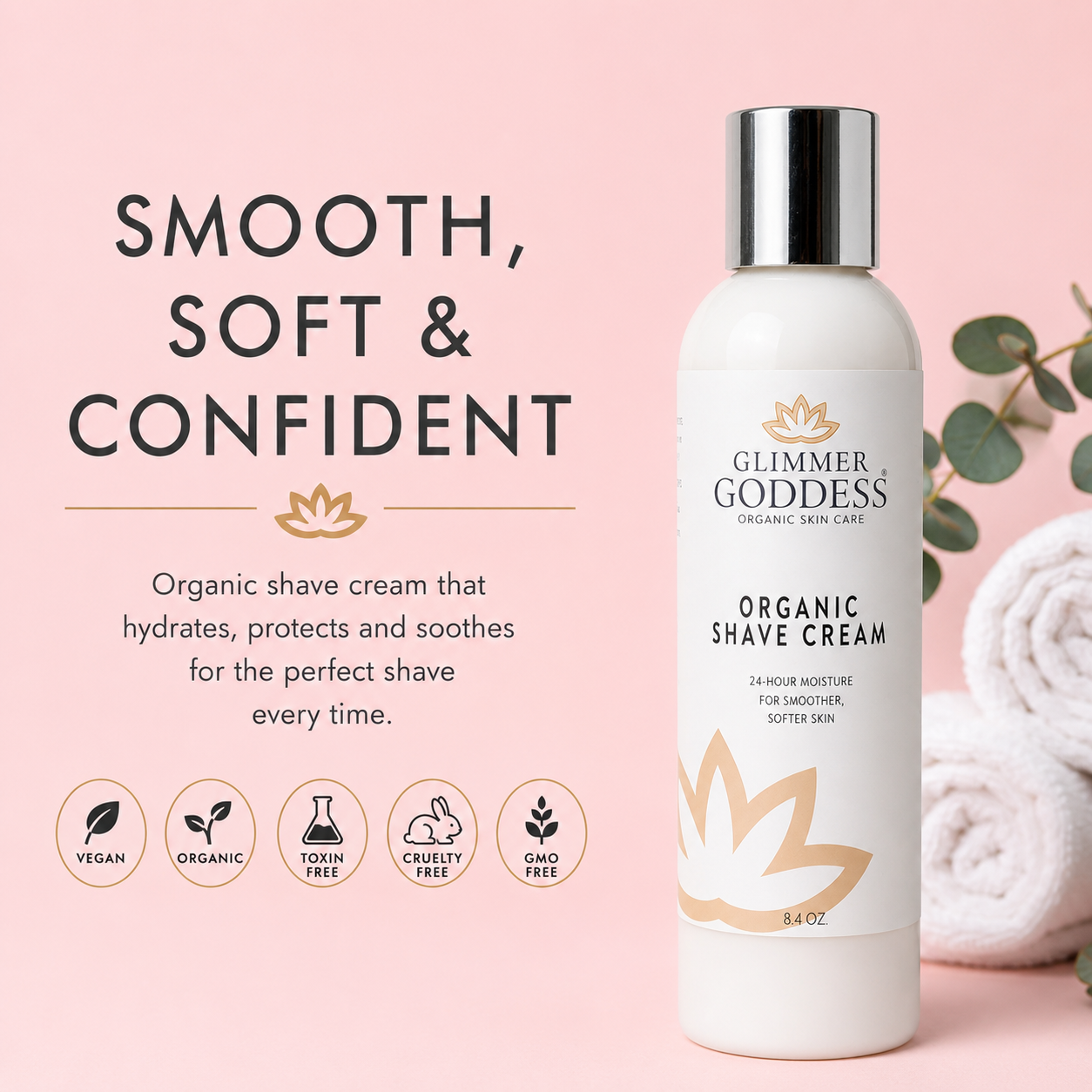 Organic Shave Cream for Sensitive Skin – Hydrating Formula - Trending Wellness Store