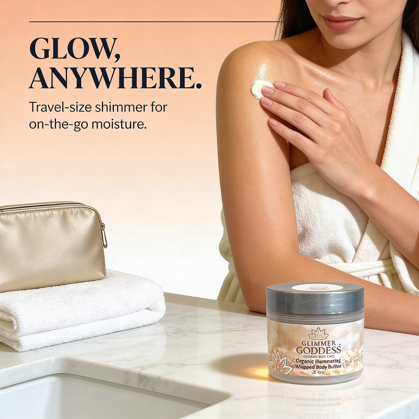 Organic Shimmering Body Butter 2 oz – Travel Size - Trending Wellness Store