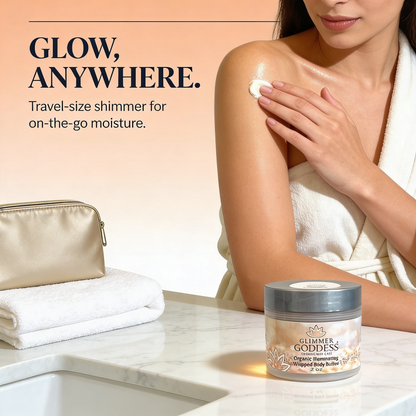 Organic Shimmering Body Butter 2 oz – Travel Size - Trending Wellness Store
