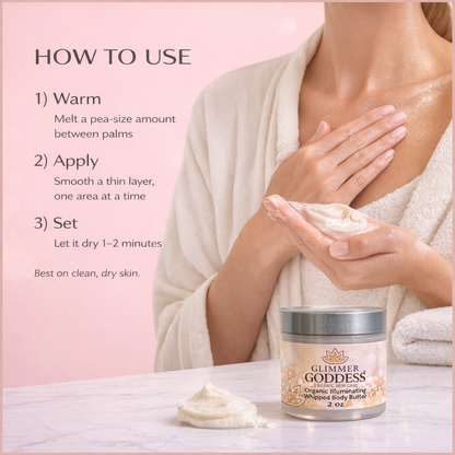Organic Shimmering Body Butter 2 oz – Travel Size - Trending Wellness Store