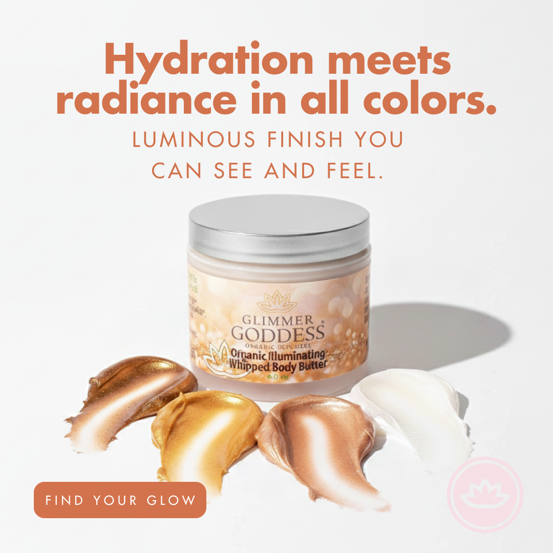 Organic Shimmering Body Butter – Radiant Glow + Deep Hydration - Trending Wellness Store