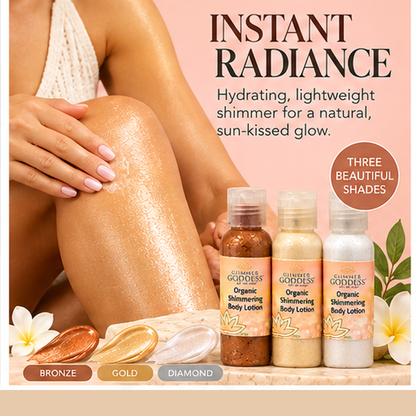 Organic Shimmer Body Lotion Travel Size Gift Set - Trending Wellness Store