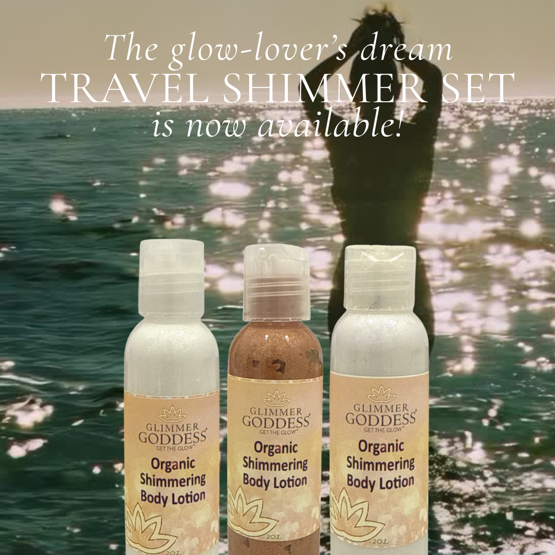 Organic Shimmer Body Lotion Travel Size Gift Set - Trending Wellness Store