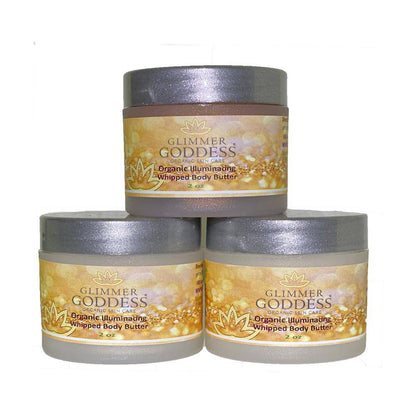Organic Shimmering Body Butter Trio – 3 x 2 oz Travel Set - Trending Wellness Store