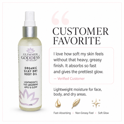 Organic Silky Dry Body Oil – Fast-Absorbing Formula - Trending Wellness Store