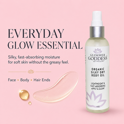 Organic Silky Dry Body Oil – Fast-Absorbing Formula - Trending Wellness Store
