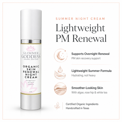 Organic Skin Renewal Night Cream 2 oz – Anti-Aging - Trending Wellness Store