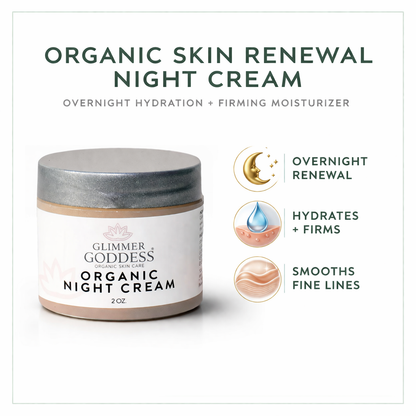 Organic Skin Renewal Night Cream 2 oz – Anti-Aging - Trending Wellness Store